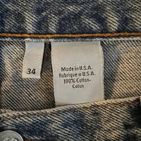 Calvin Klein Jeans Easy Fit Sz 34 Blue Double Stone Wash BMPP171 Made USA Union - Picture 9 of 9